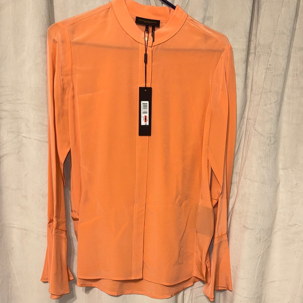 Donna Karan Bright Orange Blouse
